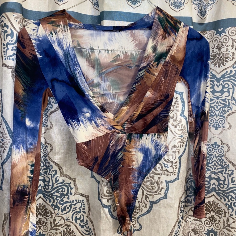 Fashion Nova Multi Color Bodysuit
